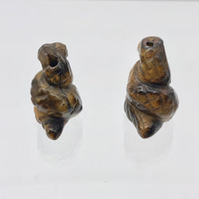 Load image into Gallery viewer, Charmer Carved Tiger's Eye Snake Figurine | 21x11x8mm | Golden - PremiumBead Alternate Image 8