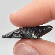 Load image into Gallery viewer, 2 Carved Shiny Hematite Lizard Beads | 26x14x7mm | Graphite - PremiumBead Alternate Image 7