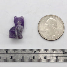 Load image into Gallery viewer, Adorable! 2 Amethyst Sitting Carved Cat Beads | 21x12x8mm | Purple - PremiumBead Alternate Image 6