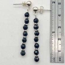 Load image into Gallery viewer, Onyx Sterling Silver Post Dangle Earrings | 2" Long | Black | 1 Pair |