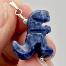 Load image into Gallery viewer, Purple Dinosaur Sodalite Tyrannosaurus Rex Silver Pendant | 1.5" Long | Purple | - PremiumBead Alternate Image 4