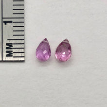 Load image into Gallery viewer, Pair Precious Pink Sapphire Briolette Beads | .90cts | 2 Beads |