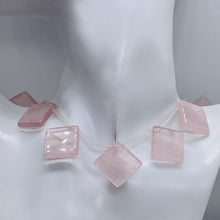 Load image into Gallery viewer, Designer Natural Rose Quartz Brio 20x28mm Bead 8"Strand 10448HS