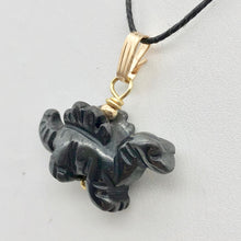 Load image into Gallery viewer, Black Hematite Dinosaur Pendant Stegosaurus and 14Kgf Pendant 509258HMG - PremiumBead Alternate Image 4