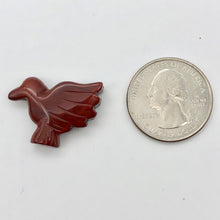 Load image into Gallery viewer, 2 Hand Carved Brecciated Jasper Dove Bird Beads | 25.5x19x5.5mm | Red - PremiumBead Alternate Image 4