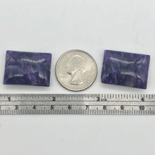 Load image into Gallery viewer, 75cts of Rare Rectangular Pillow Charoite Beads | 2 Beads | 26x20x8mm | 10871D - PremiumBead Alternate Image 9