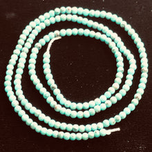 Load image into Gallery viewer, Turquoise Round Tiny Bead Strand | 2 mm | Blue | 200 Beads |
