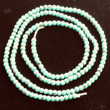 Load image into Gallery viewer, Turquoise Round Tiny Bead Strand | 2 mm | Blue | 200 Beads |