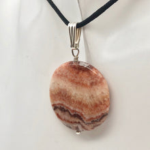 Load image into Gallery viewer, Red Zebra Jasper Disc and Sterling Silver Pendant | 29x5mm (Disc) | 1.75" Long - PremiumBead Alternate Image 5