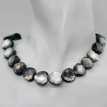 Load image into Gallery viewer, Black Lip Mother of Pearl Heart Strand | 14x14x5 | Black Silver | 30 Bead(s)
