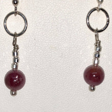Load image into Gallery viewer, Pink Sapphire & Sterling Silver Earrings 310697 - PremiumBead Alternate Image 3