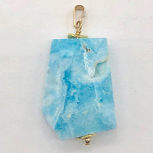 Load image into Gallery viewer, Hemimorphite 14K Gold Filled Carved Pendant | 1 1/2" Long | Blue | 1 Pendant |