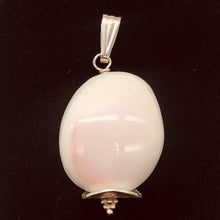 Load image into Gallery viewer, Pink Conch Shell Drop Sterling Silver Pendant | 1 1/2" Long |