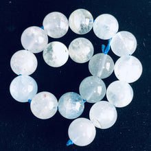 Load image into Gallery viewer, Aquamarine Half Strand Round | 11 mm | Aqua | 17 Beads |