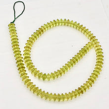 Load image into Gallery viewer, Amber Faceted Roundel Beads | 8x4mm | Green | 100 Bead(s)