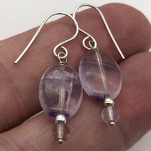 Load image into Gallery viewer, Enchanting Fluorite 15x10mm Bead Dangle Silver Earrings! | 1 3/8" Long |