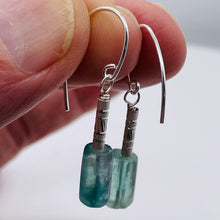 Load image into Gallery viewer, Fluorite Sterling Silver Drop/Dangle Earrings | 1 1/2" Long | Blue | 1 Pair |