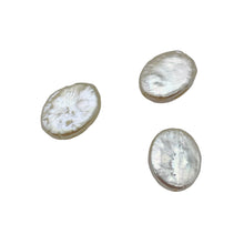 Load image into Gallery viewer, 3 Gorgeous Oval Freshwater Coin Pearls 3913