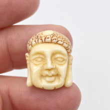 Load image into Gallery viewer, Carved Buddha Centerpiece Waterbuffalo Bone Bead | 23.5x19x9mm | 10842 - PremiumBead Alternate Image 2