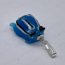 Load image into Gallery viewer, Lampwork Frog Sterling Silver Frog | 1" Long | Sky Blue | 1 Pendant |