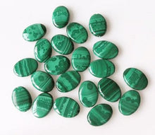 Load image into Gallery viewer, Natural Malachite Oval Coin Beads | Green | 18x13x4mm | 2 Beads |