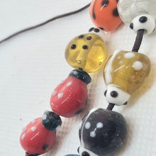 Load image into Gallery viewer, Lyrical 5 Hand Made Lampwork Ladybug Beads 7313 - PremiumBead Alternate Image 2