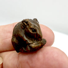 Load image into Gallery viewer, Baa Baa Carved Ram Sheep Boxwood Ojime Netsuke Bead | 22x18x14mm | Brown - PremiumBead Alternate Image 2