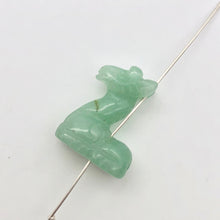 Load image into Gallery viewer, Graceful 2 Carved Aventurine Giraffe Beads | 20.5x16.5x9mm | Green - PremiumBead Alternate Image 3