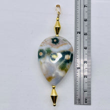 Load image into Gallery viewer, Ocean Jasper 14K Gold Filled Oval Pendant | 2 3/4" Long |White/Black | 1 Pendant