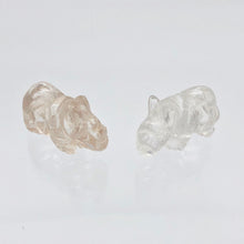 Load image into Gallery viewer, 2 Quartz Hand Carved Rhinoceros Beads, 21x13x10mm, Clear 009275QZ | 21x13x10mm | Clear - PremiumBead Primary Image 1
