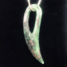 Load image into Gallery viewer, Ruby Zoisite Gemstone Comma Pendant | 94x28x6mm | Green/Red | 1 Pendant |