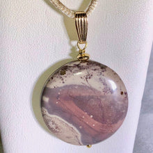 Load image into Gallery viewer, Porcelain Jasper Disc Vermeil Pendant! Jupiter Spot!! 510602E - PremiumBead Alternate Image 2