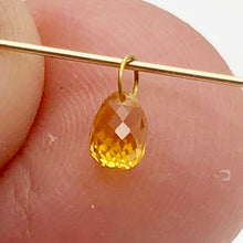 Load image into Gallery viewer, Sapphire 18K Briolette Bead Pendant | Golden Orange | 5x3mm | .56 ct |