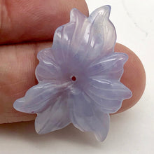 Load image into Gallery viewer, 19cts Exquisitely Hand Carved Blue Chalcedony Flower Pendant Bead - PremiumBead Alternate Image 2