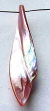 Load image into Gallery viewer, 1 Designer Blade Cut Pink Mussel Shell Pendant Bead 4423B - PremiumBead Alternate Image 2