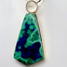 Load image into Gallery viewer, Natural Azurite Malachite 14K Gold Pendant with Moonstone - PremiumBead Primary Image 1