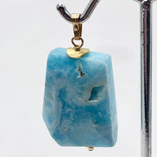 Load image into Gallery viewer, Hemimorphite 14K Gold Filled Carved Pendant | 1 1/2" Long | Blue | 1 Pendant |