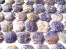 Load image into Gallery viewer, Purple Flower Sodalite 26x24mm Hexagon Pendant Bead Strand 108423 - PremiumBead Alternate Image 3