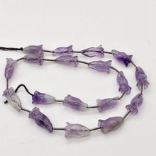 Load image into Gallery viewer, Lovely Carved Amethyst Trumpet Flower Bead Strand | 18 Beads | 110825 - PremiumBead Alternate Image 5