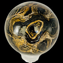 Load image into Gallery viewer, Stromatolite Scry Crystal Round Sphere | 55mm | Bronze/Black | 205g |1 Sphere |