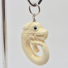 Load image into Gallery viewer, Hand Carved Dragon Bone and Silver Pendant 510738S - PremiumBead Alternate Image 2