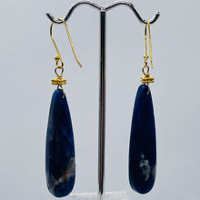 Load image into Gallery viewer, Sodalite 14K Gold Filled Teardrop | 3" Long | Blue/White | 1 Pair Earrings |