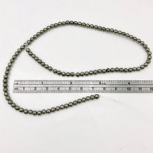 Load image into Gallery viewer, Pyrite Natural Round Bead Half Strand | 4mm | Silver | 50 Bead(s) |