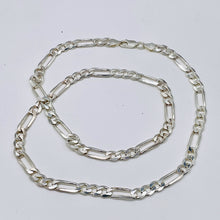 Load image into Gallery viewer, 24" Heavy Figaro (7 mm) 36.5 Grams! Solid Sterling Silver Chain 103488(24)