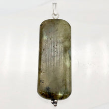 Load image into Gallery viewer, Fiery Green Labradorite & Sterling Silver Pendant | 2 1/8 Inch Long | - PremiumBead Alternate Image 5