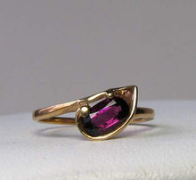 Load image into Gallery viewer, Natural Purple Faceted Oval Garnet in Solid 10Kt Yellow Gold Ring Size 6 9982Ac - PremiumBead Alternate Image 3