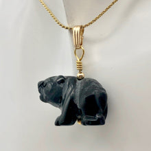 Load image into Gallery viewer, Adorable! Carved Onyx Panda with 14Kgf Pendant 509292HMG - PremiumBead Alternate Image 3