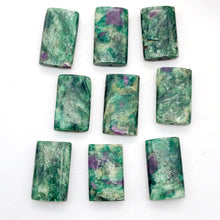 Load image into Gallery viewer, Green Fuschite Pendant Beads | 22x12x5mm | Green/Red | Rectangle | 2 Beads | - PremiumBead Alternate Image 5