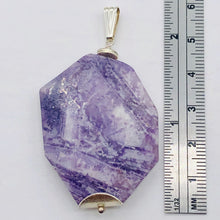 Load image into Gallery viewer, Purple Flower Sodalite Sterling Silver Pendant | Purple/White | 2 1/4" Long |