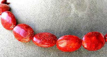 Load image into Gallery viewer, 4 Red Sponge Coral Skipping Stone Beads 7039 - PremiumBead Primary Image 1